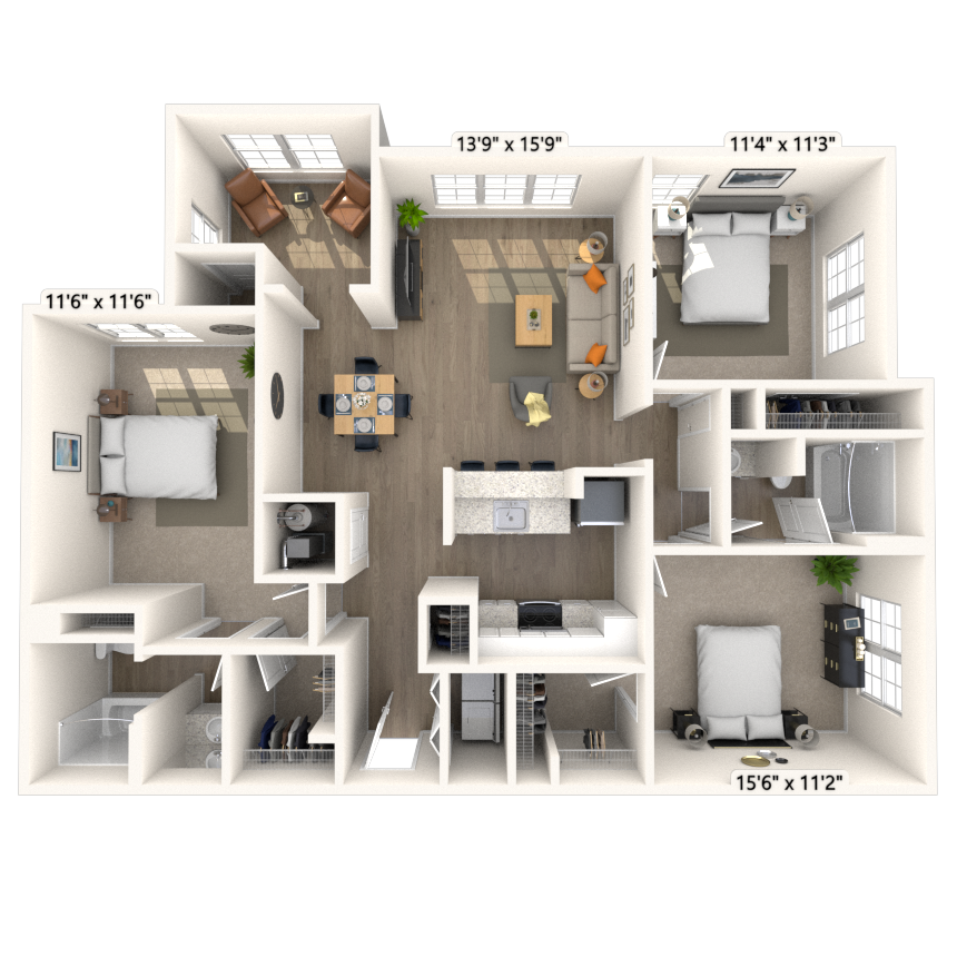 Floorplan image of unit 2701